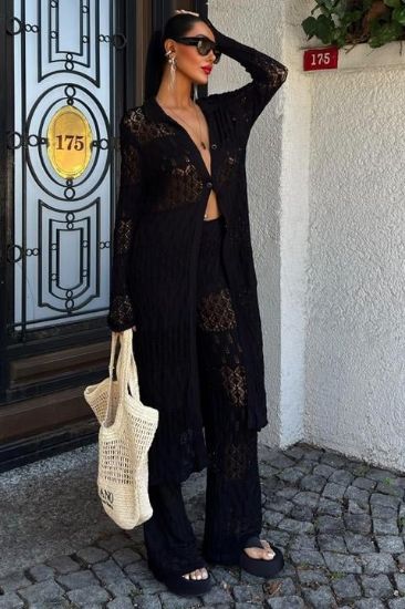 Bridget Ajurlu Uzun Hırka Takım 9881 resmi